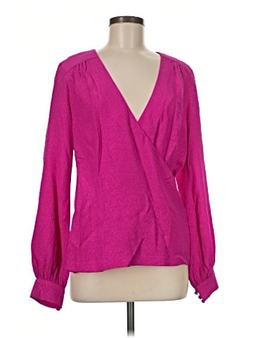 Trina Turk Long Sleeve Silk Top (view 1)