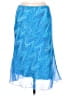 Wrapper 100% Polyester Chevron-herringbone Blue Formal Skirt Size M - photo 1