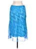 Wrapper 100% Polyester Chevron-herringbone Blue Formal Skirt Size M - photo 2