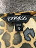 Express Outlet Animal Print Brown Short Sleeve Henley Size M - photo 7