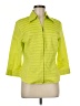 MULTIPLES Green 3/4 Sleeve Button-Down Shirt Size M (estimated) - photo 1