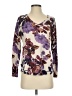 Chico's Floral Purple Pullover Sweater Size S - photo 1