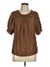 Mersea Brown Short Sleeve Blouse Size M - photo 1