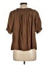 Mersea Brown Short Sleeve Blouse Size M - photo 2