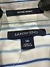Lands' End Stripes Blue Long Sleeve Button-Down Shirt Size 10 - photo 7