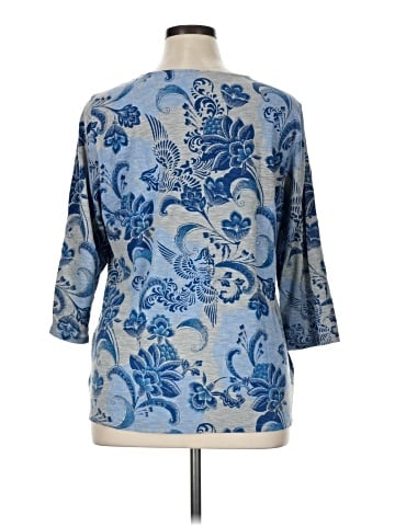 Weekends by Chico's 3/4 Sleeve T-Shirt (view 2)