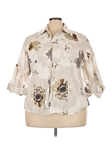 Harve Benard 3/4 Sleeve Button-Down Shirt (view 1)