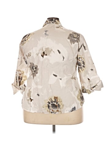 Harve Benard 3/4 Sleeve Button-Down Shirt (view 2)