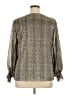 Vince Camuto Metallic Silver Long Sleeve Blouse Size XL - photo 2