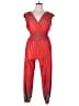 Jon & Anna Paisley Red Jumpsuit Size 1X - photo 1