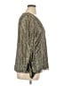 Vince Camuto Metallic Silver Long Sleeve Blouse Size XL - photo 4