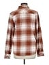 Natural Reflections Plaid Brown Long Sleeve Button-Down Shirt Size M - photo 2