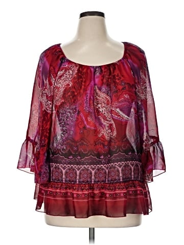 NY Collection 3/4 Sleeve Blouse (view 1)