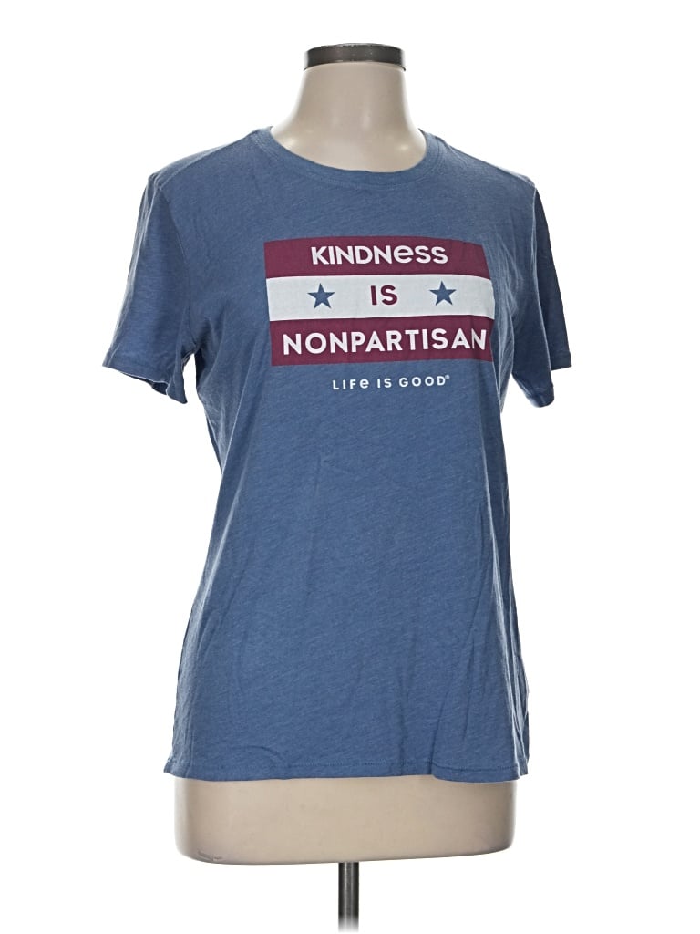 Pre-owned Life Is Good Short Sleeve T-shirt In Blue
