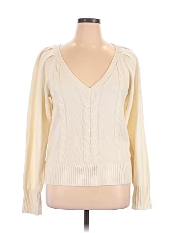 Madewell V-Neck Pullover Sweater in Merino Wool (view 1)