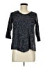 Studio Works 100% Acrylic Gray 3/4 Sleeve Top Size M - photo 1