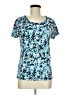 Exertek 100% Polyester Floral Blue Active T-Shirt Size M - photo 1