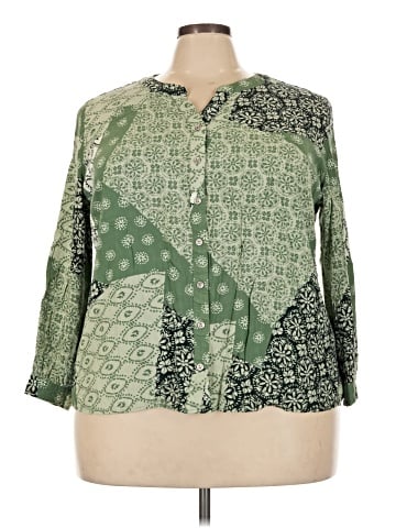 D&Co. 3/4 Sleeve Button-Down Shirt (view 1)