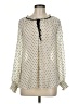Max Studio Polka Dots Ivory Long Sleeve Blouse Size M - photo 1