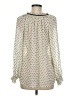 Max Studio Polka Dots Ivory Long Sleeve Blouse Size M - photo 2