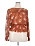 Lily White 100% Polyester Brown 3/4 Sleeve Blouse Size XL - photo 1