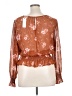 Lily White 100% Polyester Brown 3/4 Sleeve Blouse Size XL - photo 2