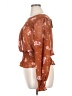 Lily White 100% Polyester Brown 3/4 Sleeve Blouse Size XL - photo 5
