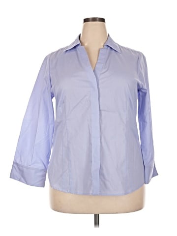 Foxcroft 3/4 Sleeve Button-Down Shirt (view 1)