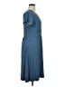 L.L.Bean Polka Dots Blue Casual Dress Size XL (petite) - photo 4