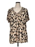Ruby Rd. Tan Short Sleeve Top Size 1X - photo 1