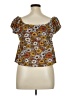 Almost Famous Brown Short Sleeve Top Size XL - photo 2