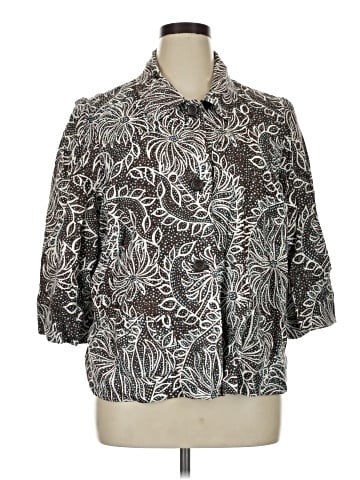 Kim Rogers 3/4 Sleeve Button-Down Shirt (view 1)