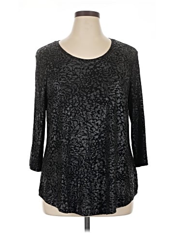 JM Collection 3/4 Sleeve Top (view 1)