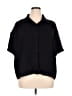 Just Be... 100% Polyester Solid Black Short Sleeve Blouse Size 1X - photo 1