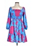 First Love 100% Polyester Hearts Blue Cocktail Dress Size L - photo 1