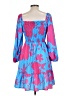 First Love 100% Polyester Hearts Blue Cocktail Dress Size L - photo 2