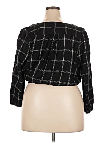 Madewell Wrap Top in Windowpane (view 2)