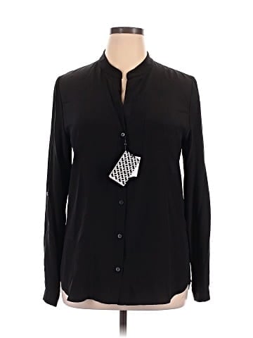Diane von Furstenberg Long Sleeve Silk Top (view 1)