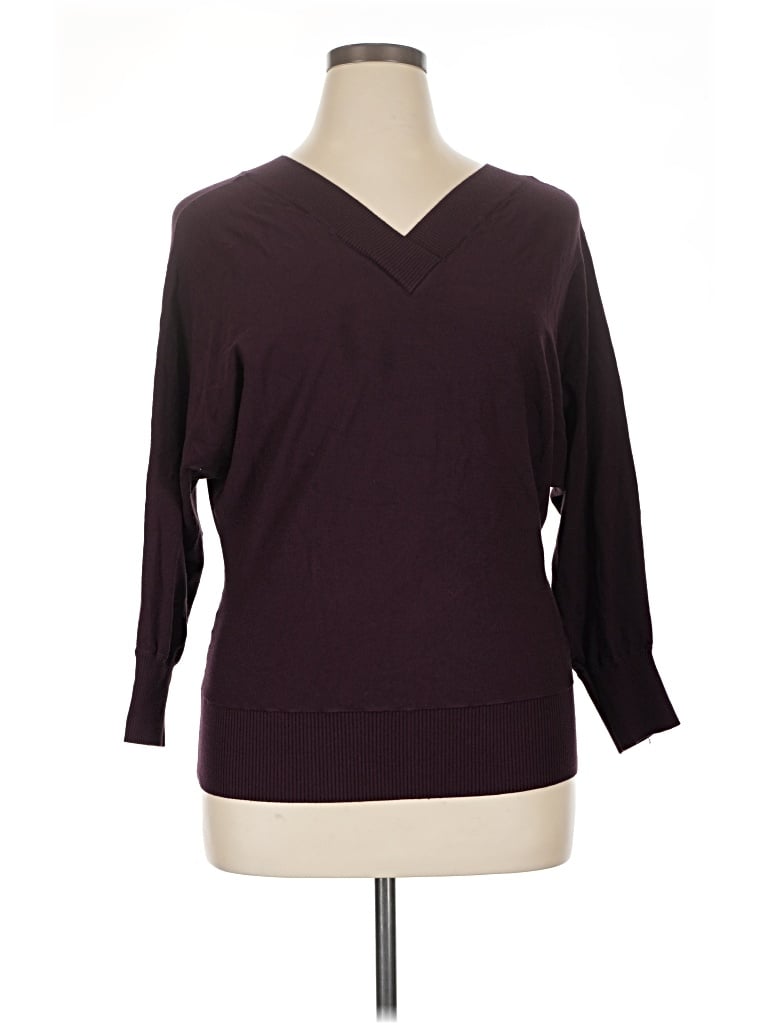 Pre-owned Universal Standard Pullover Sweater In Burgundy