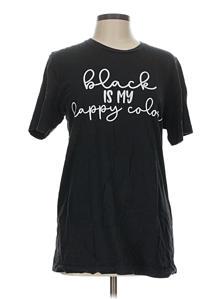 Pre-owned Canvas Short Sleeve T-shirt In Black