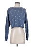 colsie Floral Blue Pullover Sweater Size S - photo 1