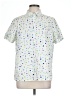 Studio Works Polka Dots White Short Sleeve Button-Down Shirt Size L - photo 1