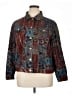 Chico's 100% Cotton Print Brown Jacket Size XL (3) - photo 1