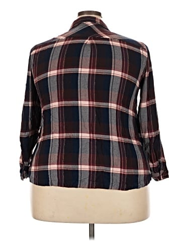 Maurices 3/4 Sleeve Button-Down Shirt (view 2)