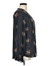 T Tahari 100% Polyester Floral Gray Long Sleeve Blouse Size XL - photo 4