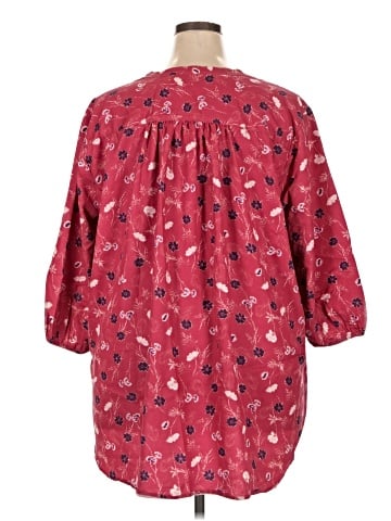 Lands' End 3/4 Sleeve Button-Down Shirt (view 2)