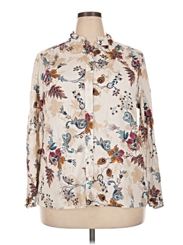 St. John's Bay Long Sleeve Blouse (view 1)