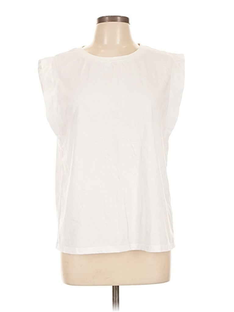 Pre-owned Miholl Sleeveless T-shirt In Ivory
