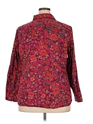 Lauren by Ralph Lauren 3/4 Sleeve Button-Down Shirt (view 2)