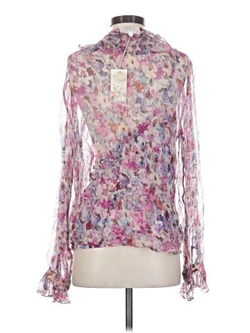 Johnny Was Long Sleeve Silk Top (view 2)